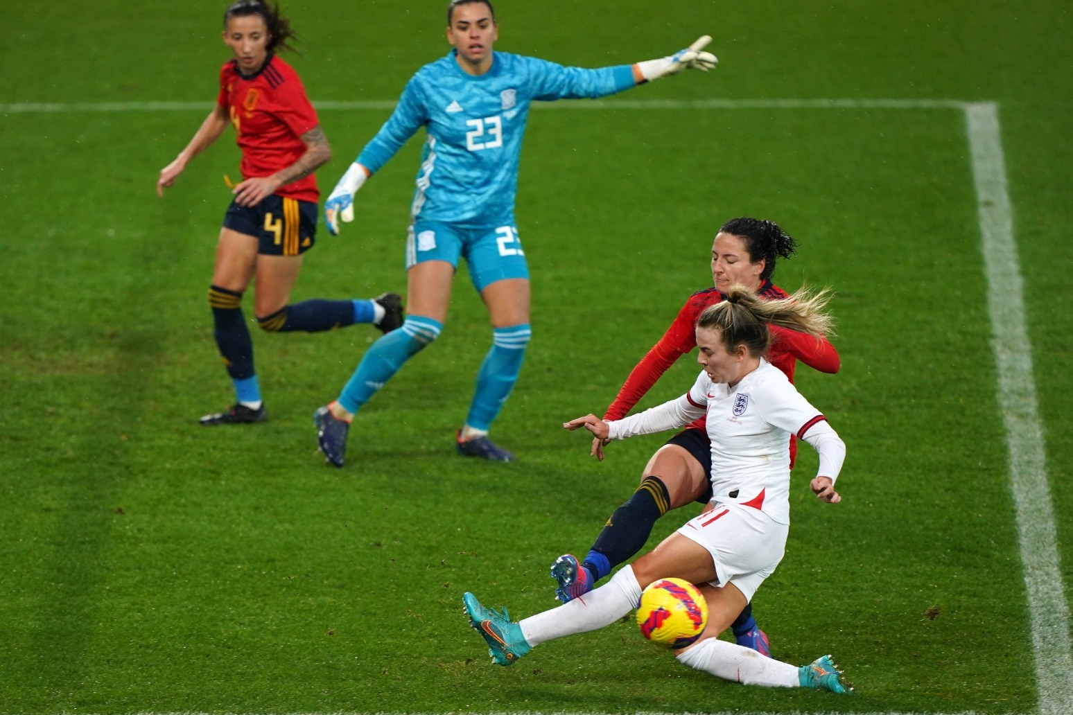 England held goalless by organised Spain for second draw of Arnold Clark Cup 
