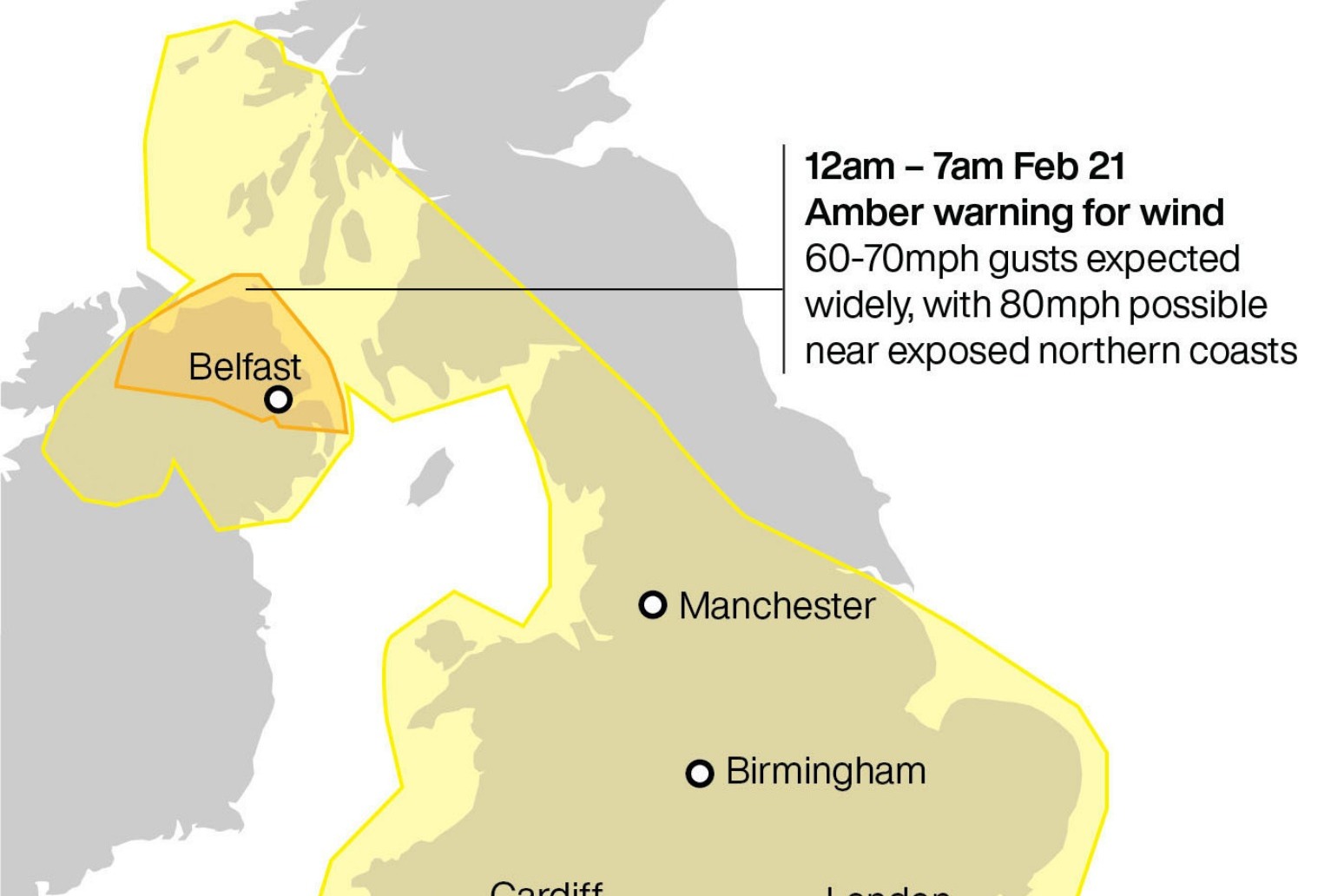 Storm Franklin to strike UK as amber warning issued by Met Office 