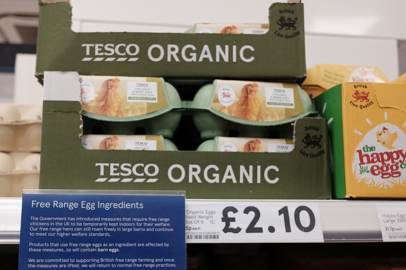 Free-range eggs can return to UK shelves from May 2 