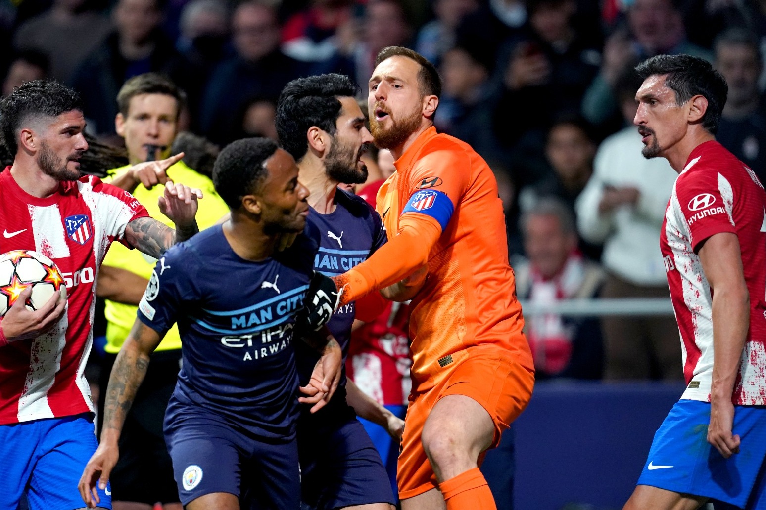 Manchester City keep Atletico Madrid at bay in ill-tempered showdown 