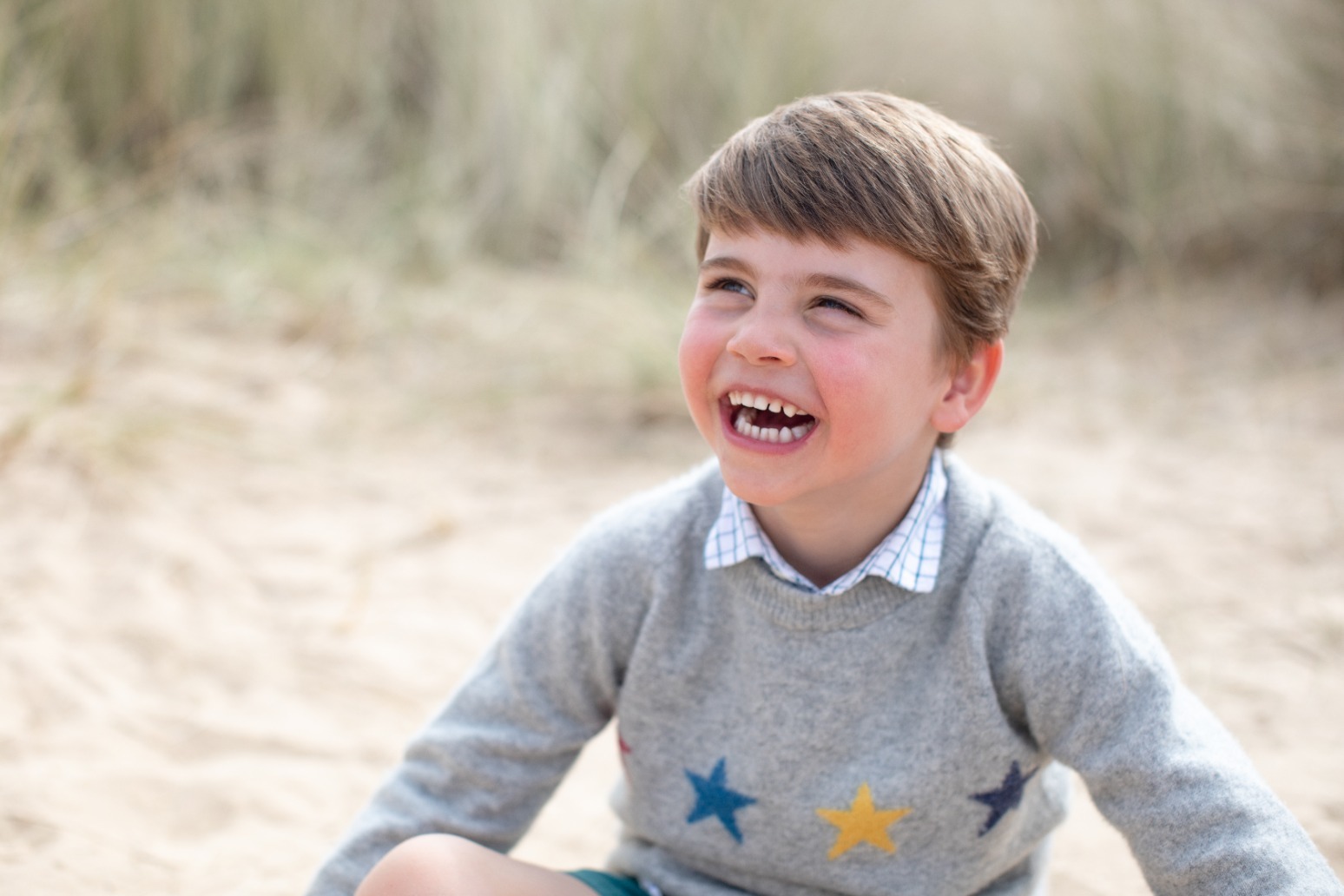 Pictures released of laughing Prince Louis to mark his fourth birthday 