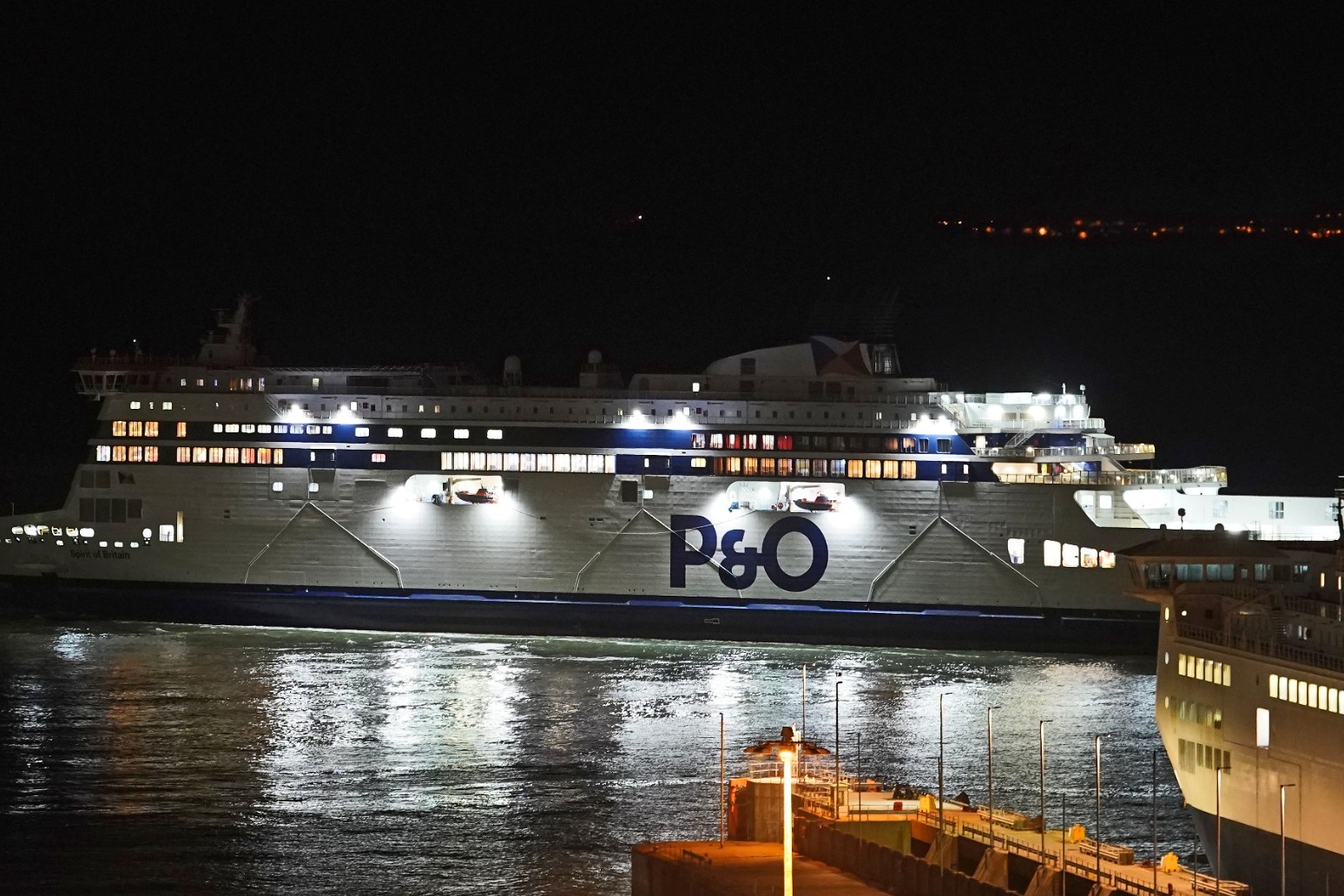 Spirit of Britain departs Port of Dover as P&O restarts freight services 
