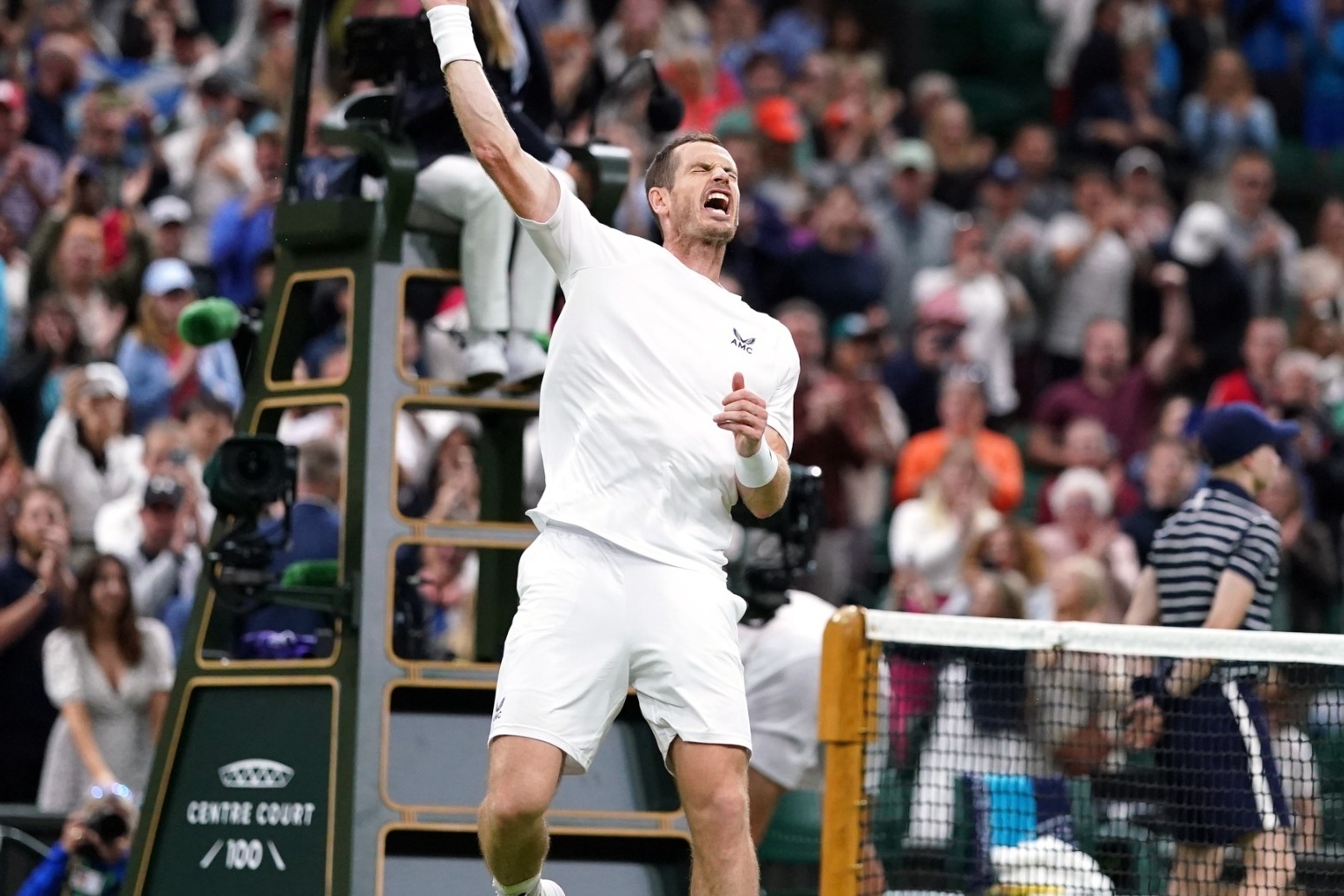 Andy Murray utilises underarm serve in first-round win at Wimbledon 