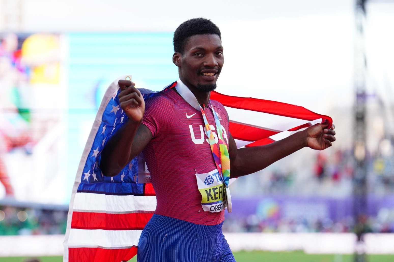 Fred Kerley crowned 100m world champion as US secures clean sweep in Eugene 