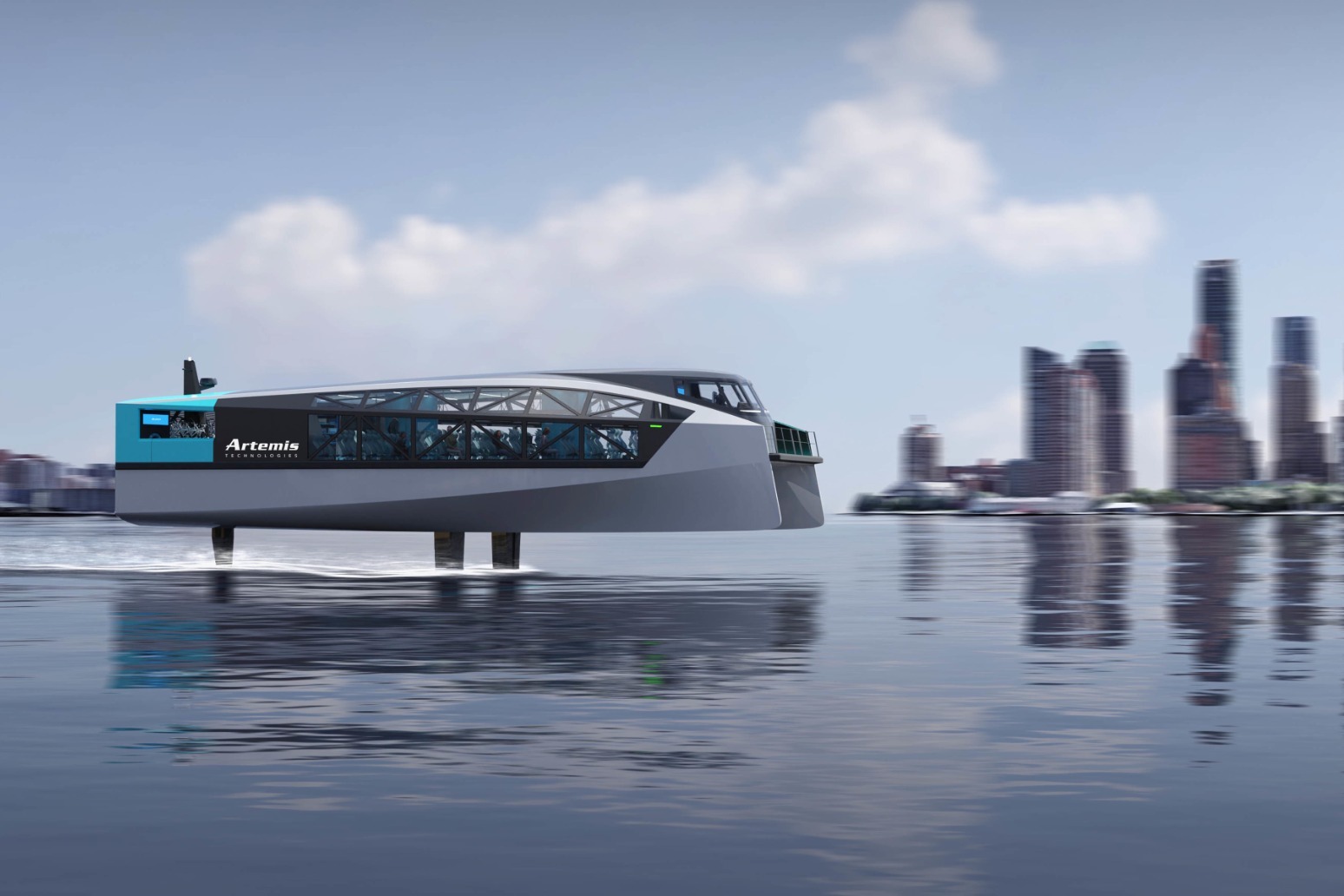 Design plans for 100% electric ‘flying’ ferry unveiled 