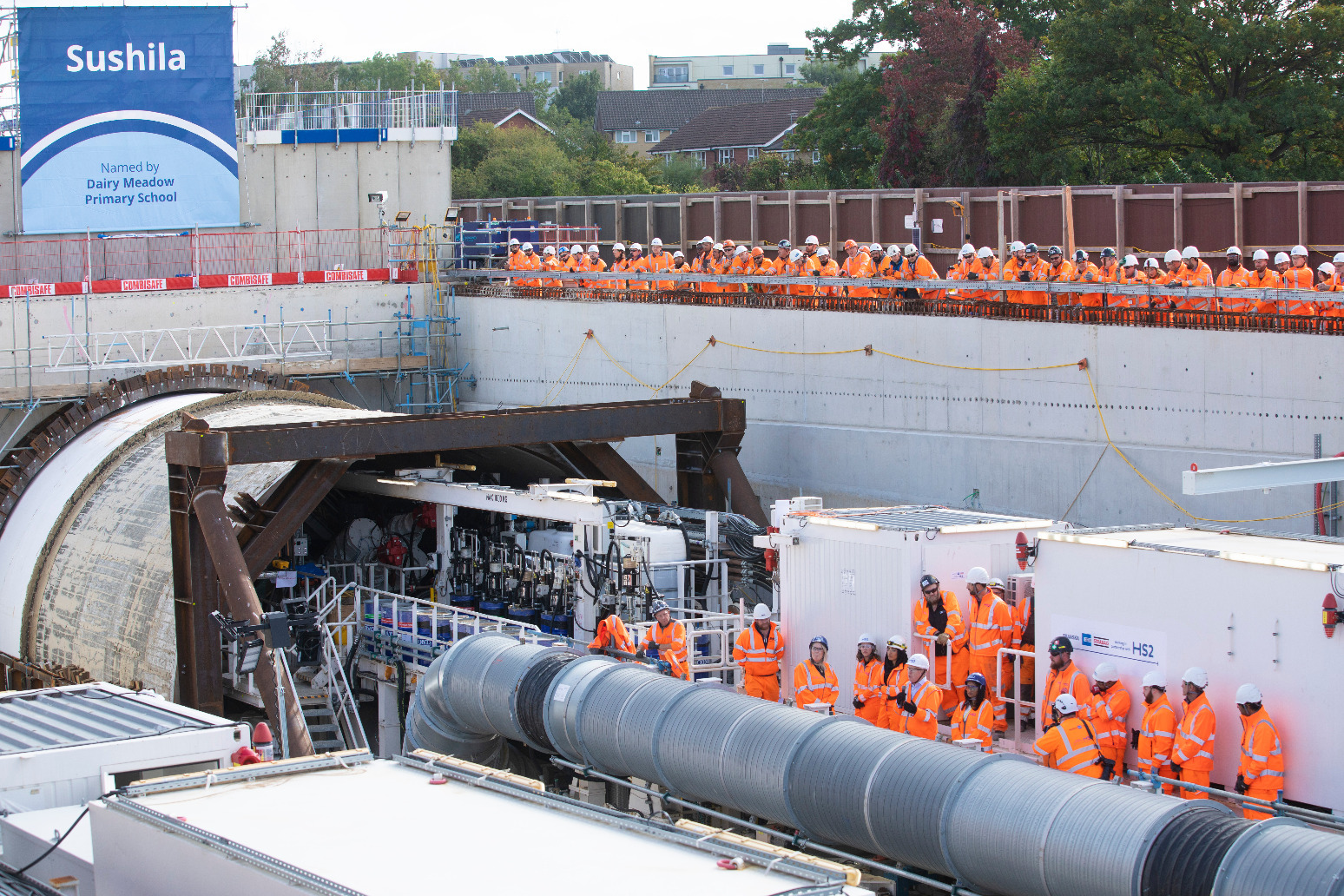 HS2 celebrates as first giant London tunnelling machine is switched on 