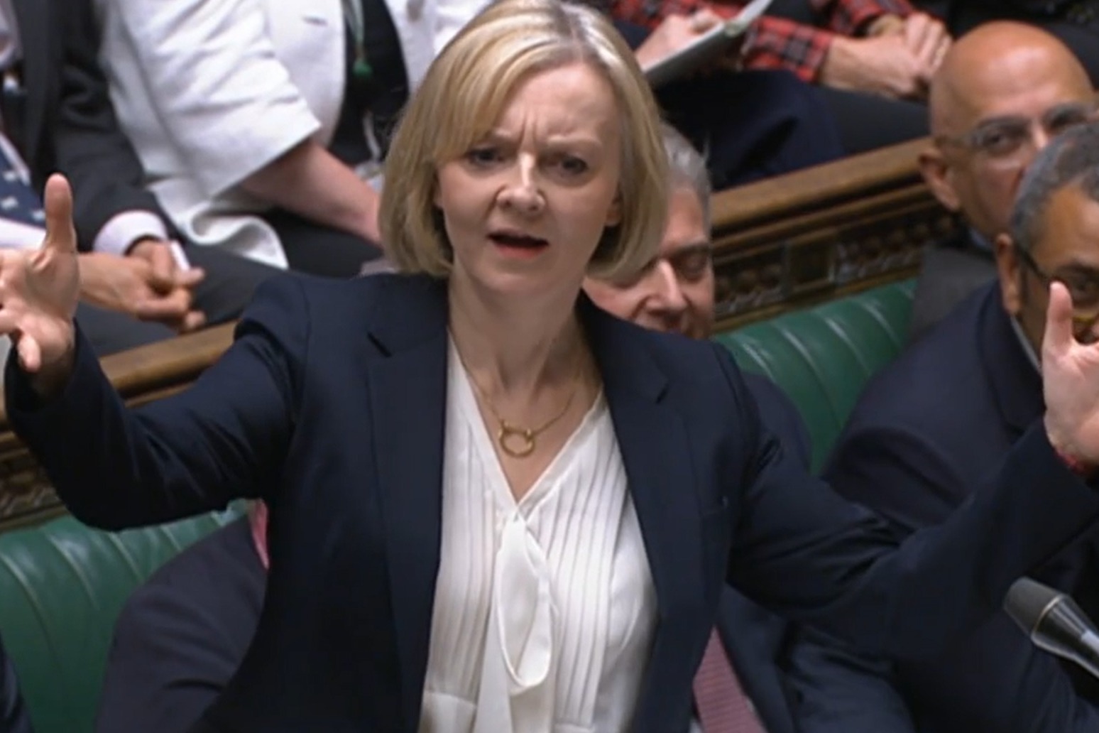 Truss avoids commitment on raising benefits in line with inflation 